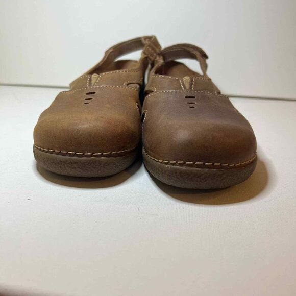 Duluth Trading‎ Co. Andina Brown Leather Slingback Comfort Shoes Sz. 6.5 - Picture 2 of 5